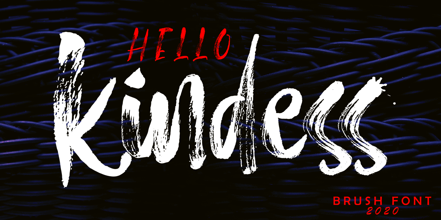 Przykład czcionki Hello Kindess Brush Italic